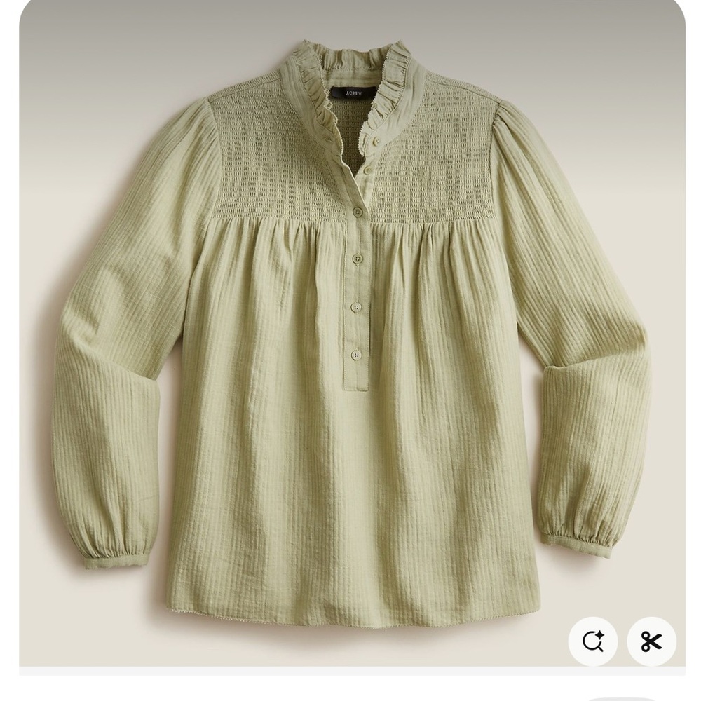 J. Crew long sleeved cotton gauze shirt XL